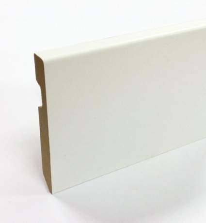 Plinthe pré-peinte blanc carrée - 70 mm