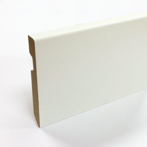 Plinthe pré-peinte blanche carrée - H 70 mm